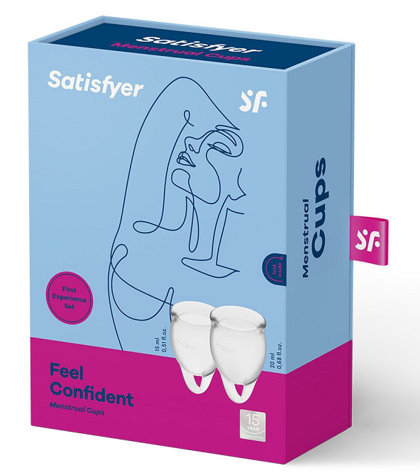 Менструальні чаші - Feel Confident Menstrual Cup (transparent) Sex Aura Київ - фото 1