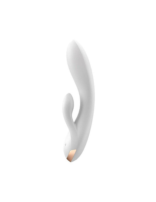 Смарт вібратор-кролик із подвійним відростком Satisfyer Double Flex White Sex Aura Київ - фото 2