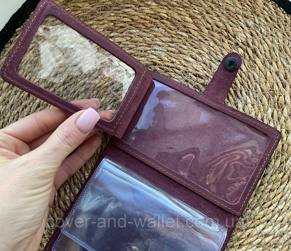 Шкіряна обкладинка для автомобільних документів Міністерство внутрішніх справ (МВС) Київ - фото 4