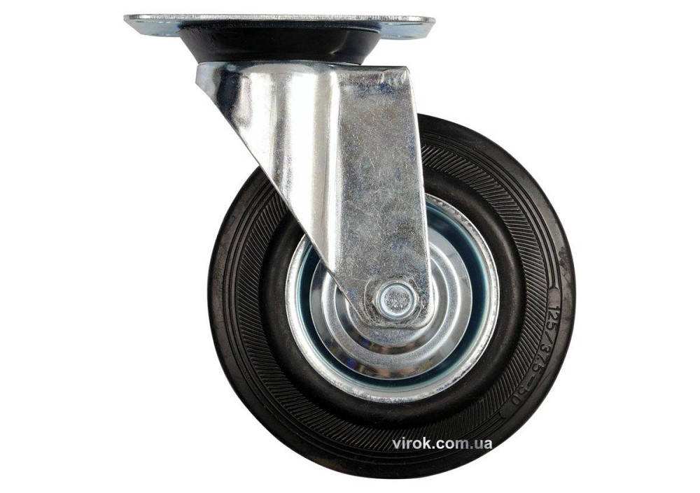 Колесо до візка Ø= 75 мм, b= 23 мм VOREL з обертовою опорою; h= 97 мм,  навантаж.- 40 кг [48] Одесса - изображение 1