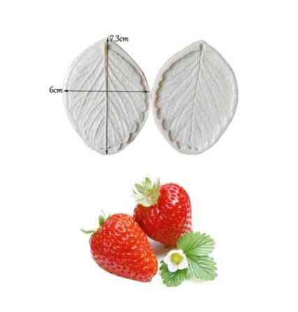 Силіконовий молд Листя полуниці 73 на 60 мм білий Київ