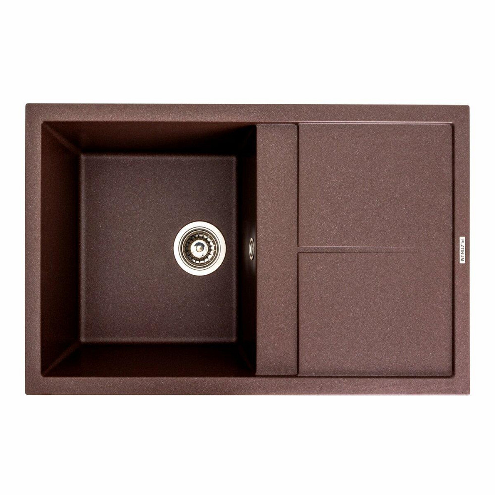 Гранитная мойка для кухни Platinum 7950 SELENA матовая Мокко Киев - изображение 1