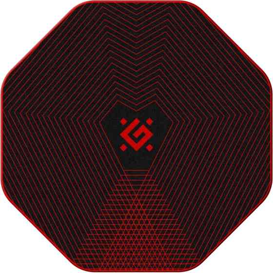 Килимок гелевий Defender Tekta під крісло 1160х1160х4мм, чорно-червона Вінниця