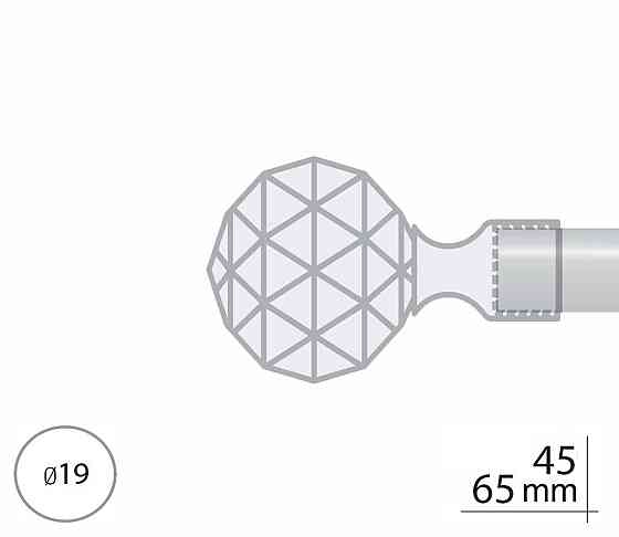 Закінчення для карнизу Orvit ЛЮМІЕРА 19 мм ЧОРНИЙ ОКСАМИТ Львів
