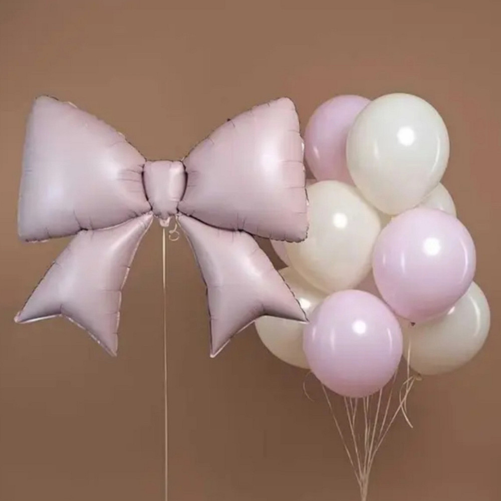 Бант рожевий 90 см кулька фольгована Київ - фото 2