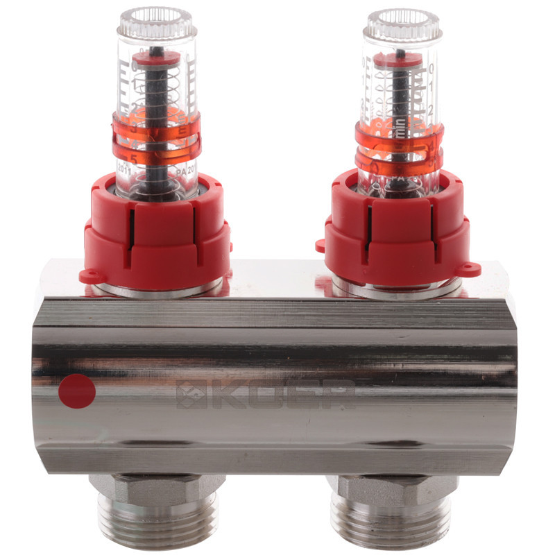 Коллекторный блок с расходомерами Koer KR.1110-09 1”x9 ways (KR2646) Киев - изображение 3