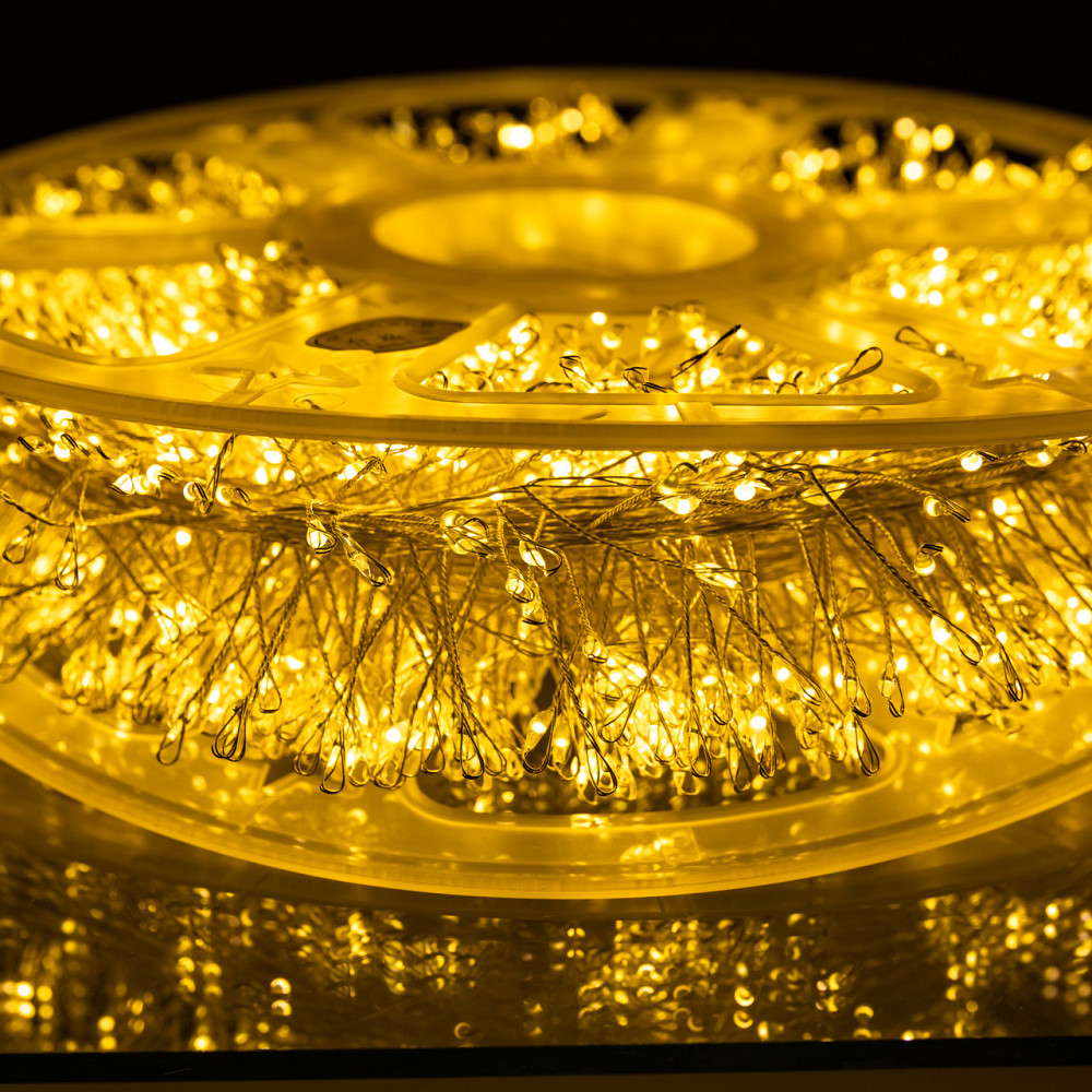 Garlando Новорічна гірлянда Хвойна лапа 100 м 3000 LED білий провід Жовте сяйво D3000L100MWY Київ - фото 9