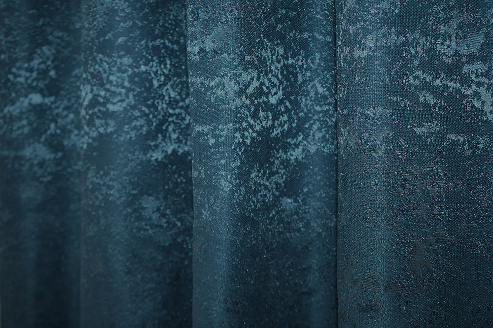Комплект коротких штор VR-Textil Лен мрамор Pavliani № 1365ш 130х170 см 2 шт Синий (35-0061) Киев - изображение 7