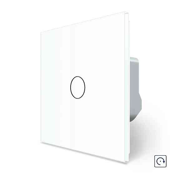 Сенсорна кнопка 1 сенсор Імпульсний вимикач Майстер кнопка Livolo білий скло (VL-C701H-11) Коломыя