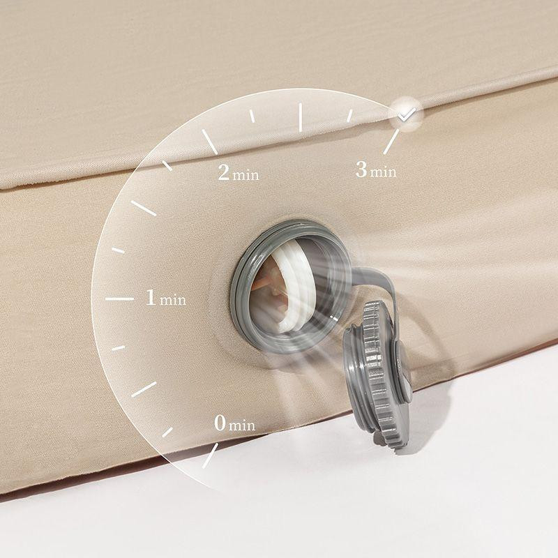 Самонадувний матрац 10 см подвійний з помпою Naturehike NH20FCD08, бежевий Киев - изображение 6