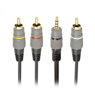 Кабель мультимедійний 3.5 Jack (4pin) to 3RCA 1.5m Cablexpert (CCAP-4P3R-1.5M) Вінниця - фото 1