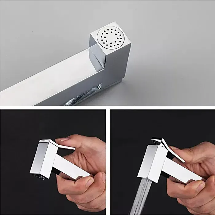 Гігієнічний душ прихованого монтажу GAPPO G7217-8 білий/хром Київ - фото 4