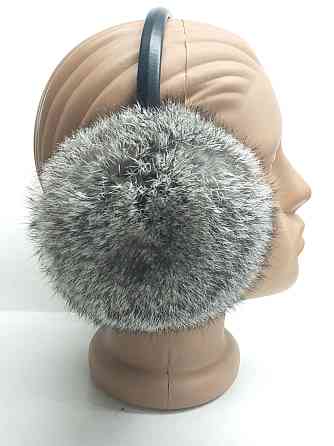 Хутряні навушники дитячі з кролика Сірий Харків