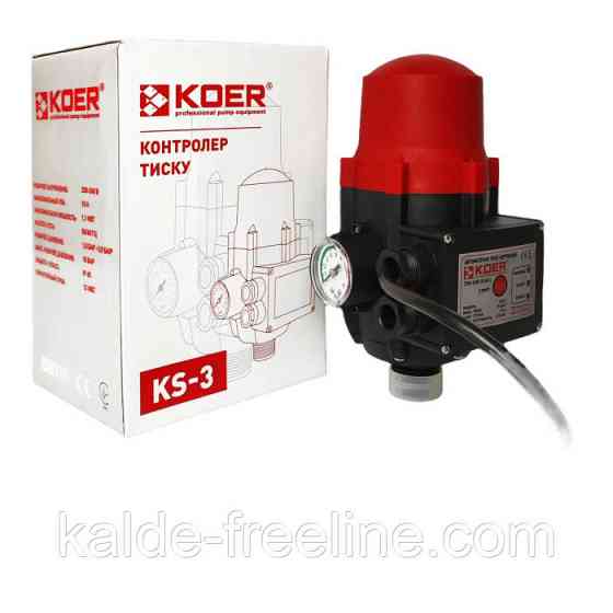 Контролер тиску Koer KS-3 електронний кутовий1,1кВт,1", з кабелем Харків