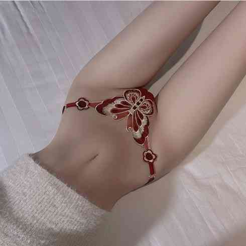 Труси з метеликом one size бордовий Київ