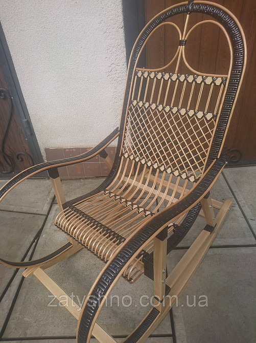Плетеная качалка для дачи ротанговая Киев - изображение 4