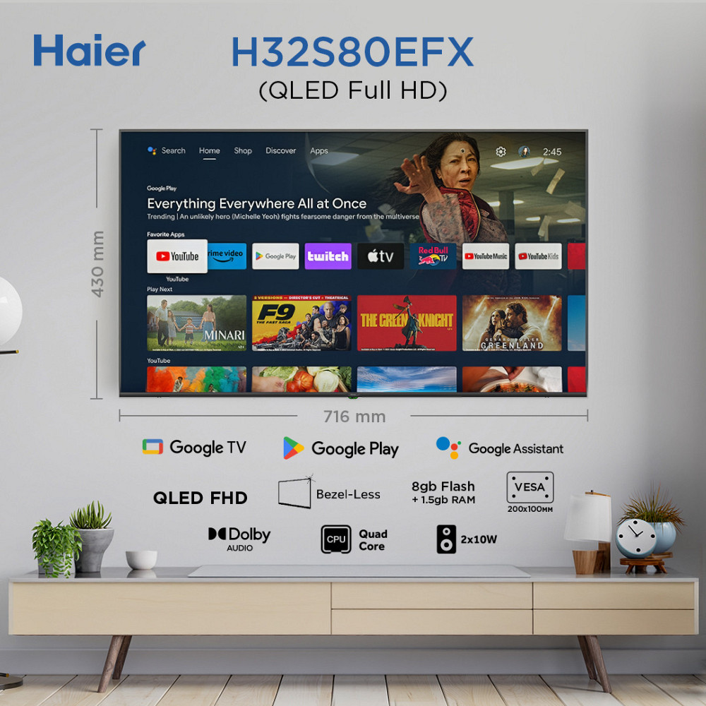 LED-телевізор Haier H32S80EFX (7154796) Київ - фото 5
