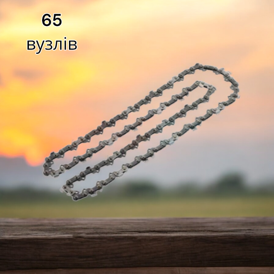 Комплект шина 30см + 2 ланцюги крок 1/4 65зубів для акумуляторної пилки Київ