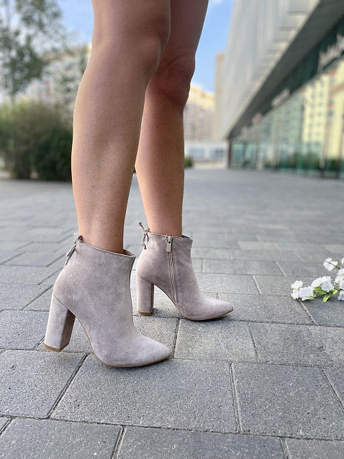 SANTINI Женские черевики SANTINI пудра замша натуральная высота 10см каблук 9.5см размеры 36р. Коломыя - изображение 6