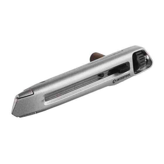 Нож сегментным 18 мм, металлический, усиленный, винтовая фиксация INTERTOOL HT-0512 Киев