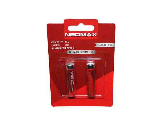 Батарейка LR03 2шт /AAA щелочная (Alkaline) в блистере ТМ Neomax Solmir Киев