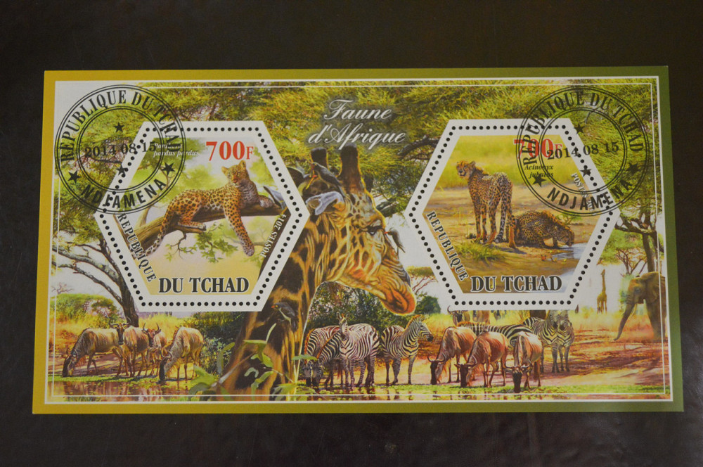 Чад. Марки. Фауна. Личности. Блок. 2014 год (В-5) Полтава - изображение 1