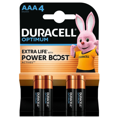 Батарейка Duracell Optimum AAA лужні 4 шт. в упаковці (5015596) Вінниця - фото 1