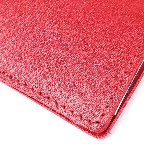 Яркая обложка для автодокументов из натуральной кожи Shvigel 16161 Красная Киев