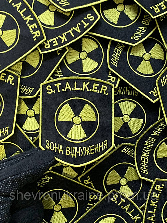 Шеврон STALKER (Форма щит. На липучке) Размер 9x7.5см Киев - изображение 5