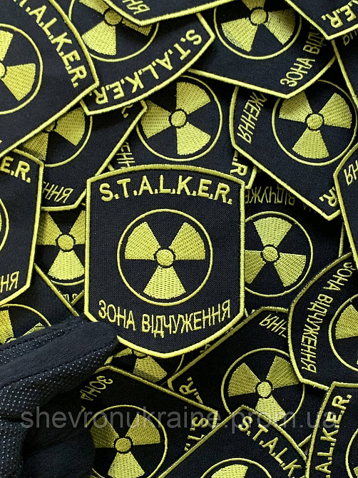 Шеврон STALKER (Форма щит. На липучке) Размер 9x7.5см Киев - изображение 5