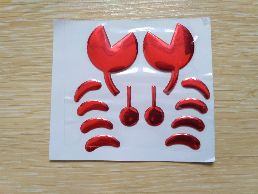 Наклейка Краб опукла на авто значок Київ - фото 1