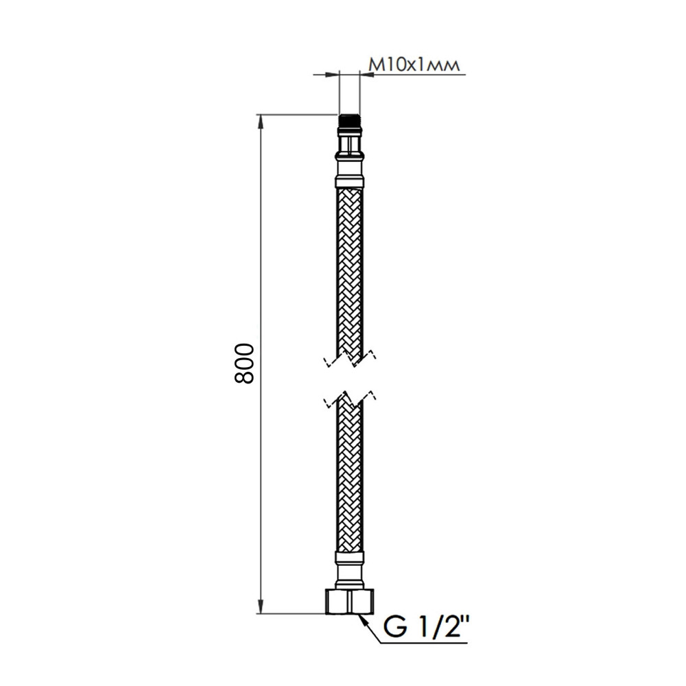 Гибкая подводка для воды Thermo Alliance Forte М10 80 см (пара) SF390W80 Киев - изображение 2