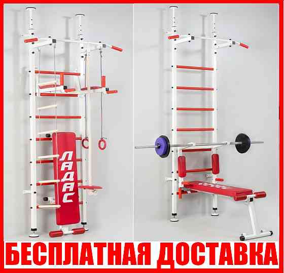 Шведская стенка детская Champion Red металлическая в квартиру разборная усиленная для детей Каменское