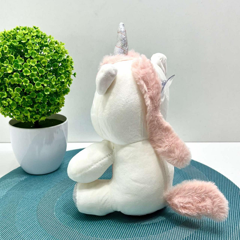 Рюкзак з м'якою іграшкою Єдиноріг 1 відділення 20см Кораловий (FG24032735B) Чернігів - фото 7