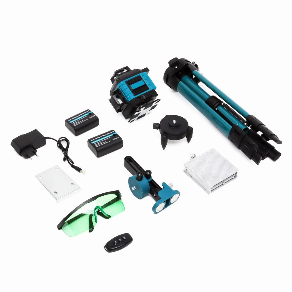 Лазерний рівень 4D на 16 ліній зі штативом і пультом, в кейсі / Лазерний нівелір / Лінійний нівелір Київ - фото 10