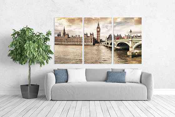 Модульна картина у вітальню/ спальню Лондон  ART-008_3A 100х150 см Київ