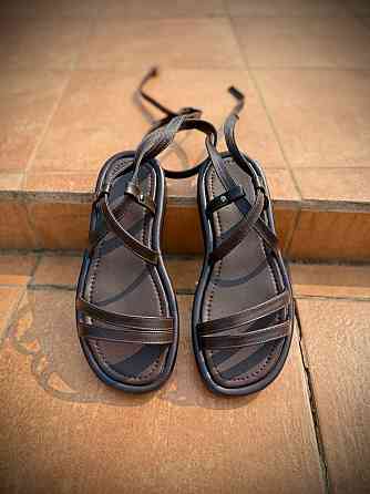 M.KRAFT Босоніжки жіночі коричневі літні M.KRAFT 114 шкіряні / Стильні босоніжки на низькій під Коломия