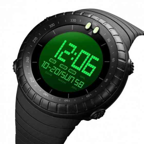 Тактические водостойкие кварцевые часы Skmei Ribas black Винница