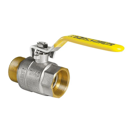 Кран кульовий KOER KR.215.G - 3/4" FM ГШВ YELLOW, ручка "важіль" жовта (KR0117) Київ