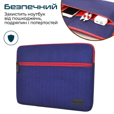Чехол для ноутбука Promate 11" Portfolio-S Blue (portfolio-s.blue) Винница - изображение 5