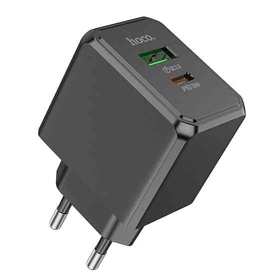 Мережевий зарядний пристрій HOCO CS14A Ocean PD20W+QC3.0 charger Black (6942007603898 ) Киев