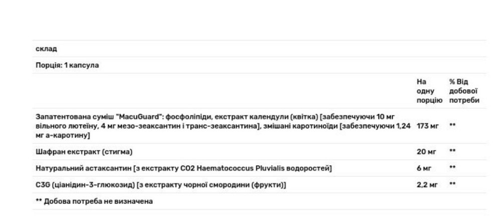 Для здоровья глаз Life Extension Ocular Support 60 капс Киев - изображение 3