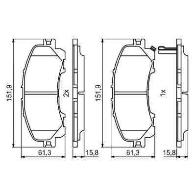 Тормозные колодки Bosch 0986494821 Винница