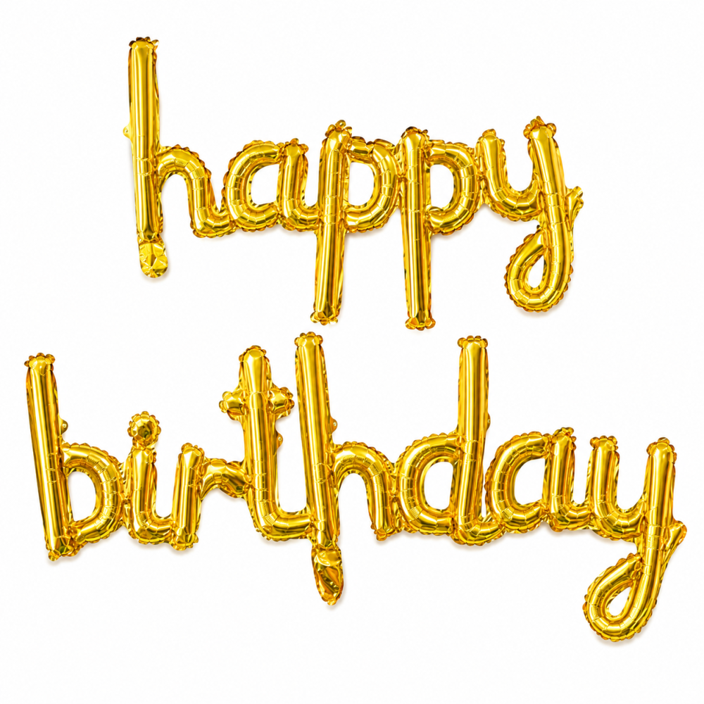 Шарики-буквы Happy Birthday, золотой слим Киев - изображение 3