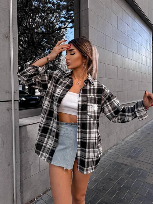 Женская рубашка в клетку (с накатом) Одесса - изображение 1