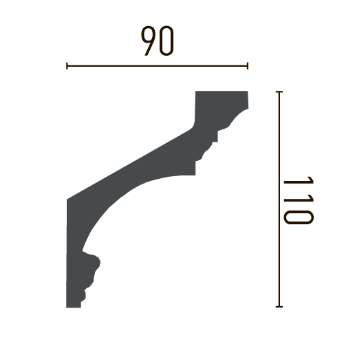 Карниз полиуретановый гладкий Gaudi Decor P 2032 Днепр - изображение 4