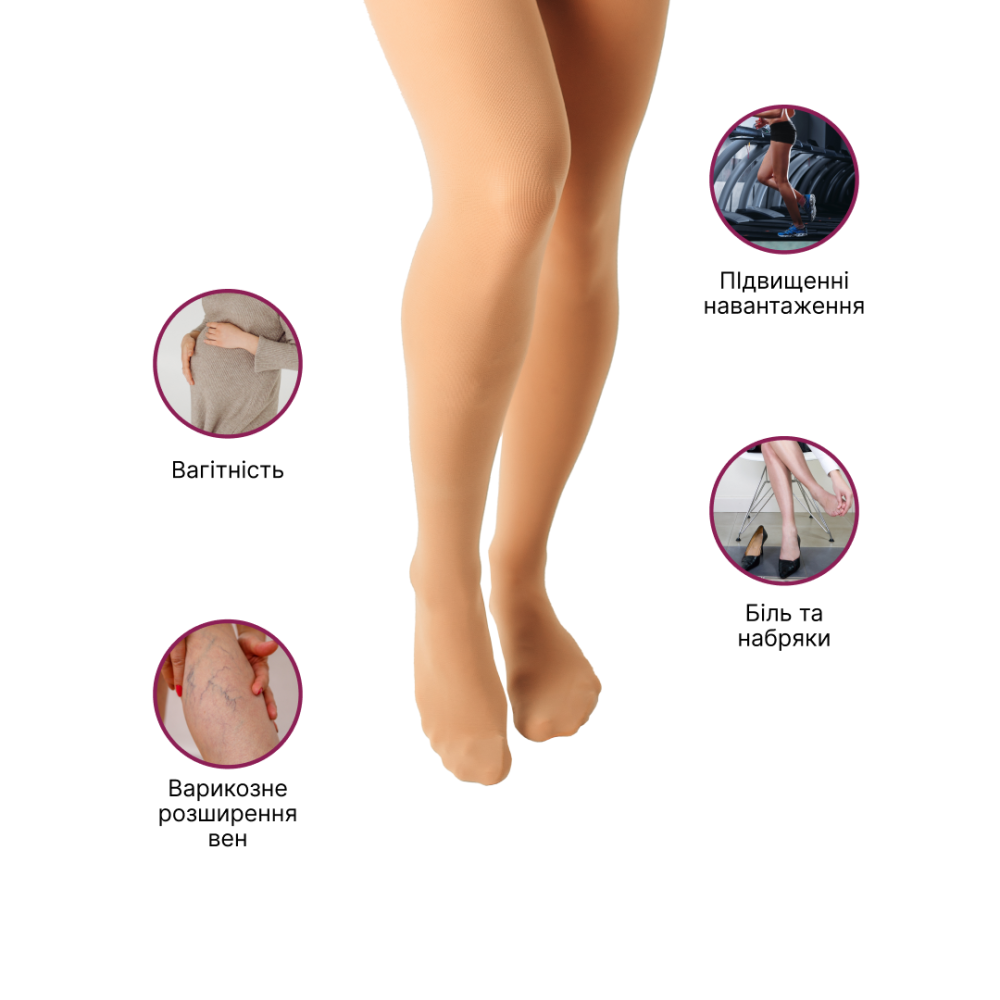 Колготы компрессионные медицинские Microtrans Микрофибра 3 класс (бежевый) длинные 4 Днепр - изображение 3