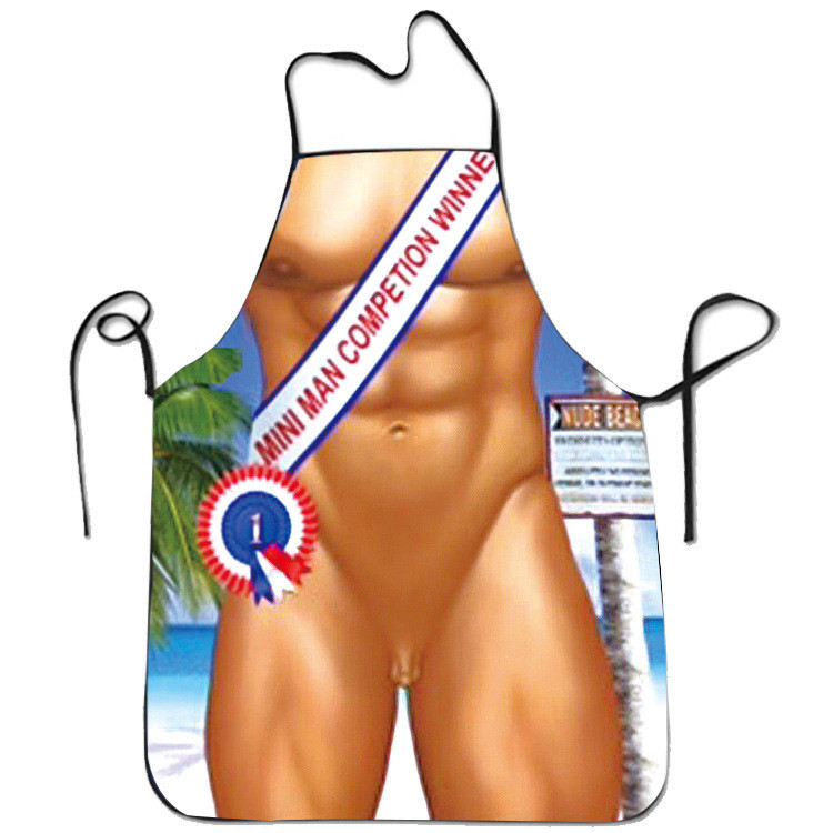 Прикольний фартух для чоловіків Mini man 80 на 60 см різнобарвний Київ - фото 1