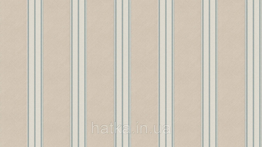 Шпалери метрові вінілові на флізеліні Sintra Classic класика смуги широкі бежеві сріблясто зелені 445327 Київ - фото 4