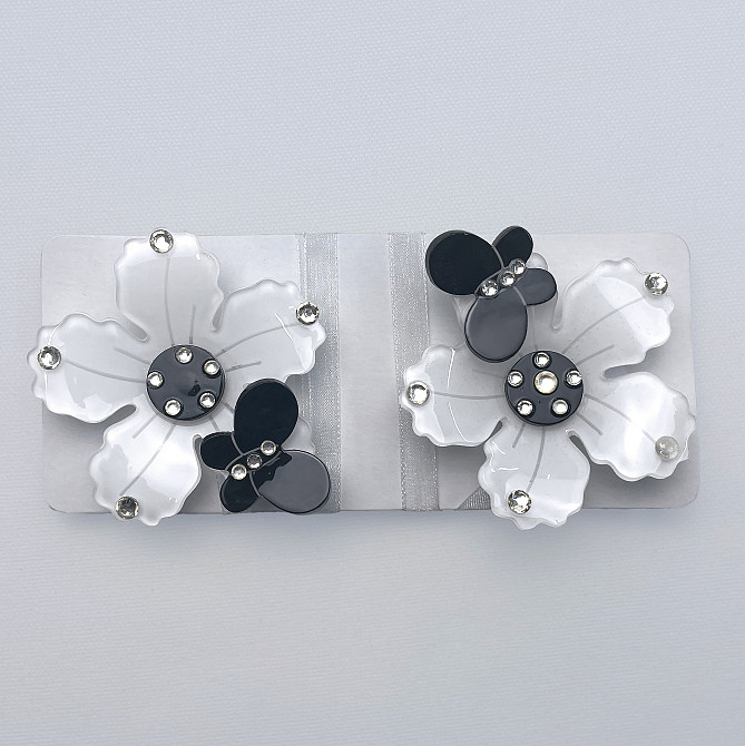 Магниты для штор и гардин Весна набор 2 шт Белый с черным (81-313) Киев - изображение 6